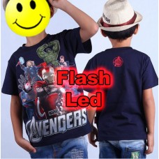 Παιδικό μπλουζάκι κοντομάνικο "Avengers" με led flash
